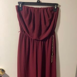 Gorgeous maroon STRAPLESS jumpsuit